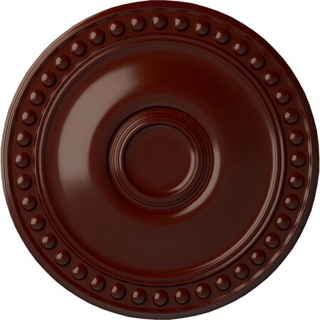 Ekena Millwork Foster Ceiling Medallion (Fits Canopies up to 5 5/8"), Hnd-Painted Brushed Mahogany, 19 1/8"OD x 1"P CM19FOBMF